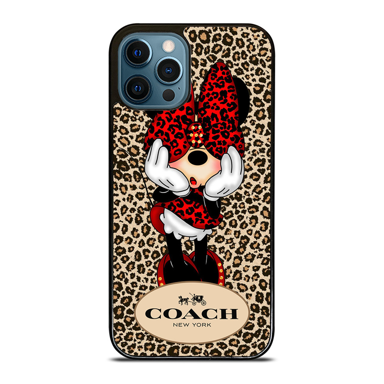 COACH MINNIE MOUSE LEOPARD iPhone 12 Pro Max Case Cover